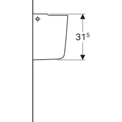 Geberit Renova Compact halvsøjle, 315 x 215 x 237 mm, hvid