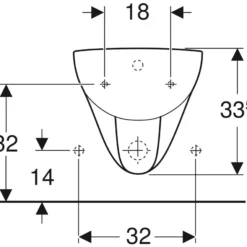 Geberit Renova hængebidet, 350x550x335mm, hanehul midt, uden armatur, porcelæn KeraTect