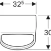 Geberit Renova Plan urinal, 325x300x600mm, vandfri, skjult afgang, porcelæn, hvid