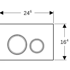 Geberit Sigma50 Round betjeningsplade