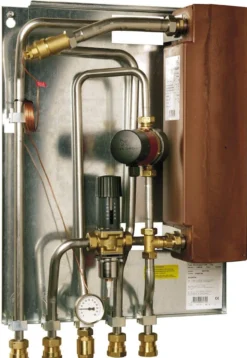 Gemina Termix BV-unit, type3 T-CP, 82kW, 1" varme, 1" brugsvand, 3/4" cirkulation, max 16bar, 110°C, kobber, til 11 lejligheder