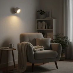 Genopladelig væglampe CCT, 4,5W, rund, 360° roterbar, inde/ude, IP54, inkl. lyskilde