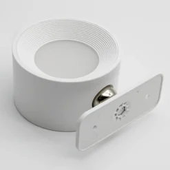 Genopladelig væglampe CCT, 4,5W, rund, 360° roterbar, inde/ude, IP54, inkl. lyskilde