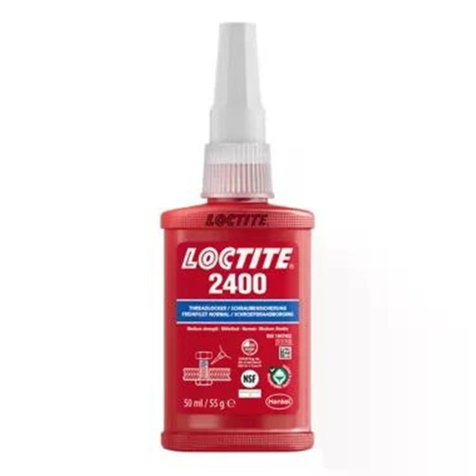 Gevindsikring 2400, 50ml, blå - Loctite