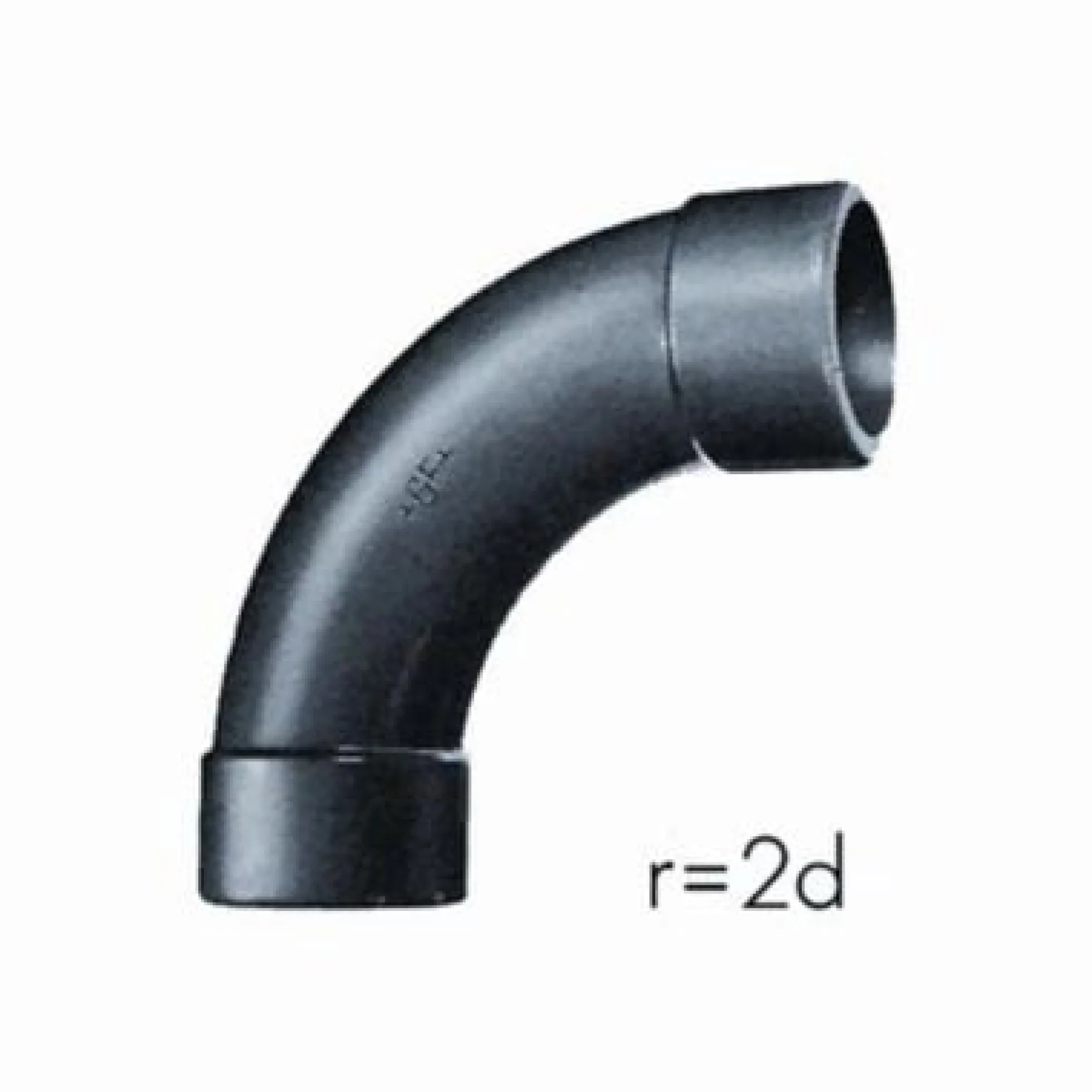 GF PVC blød bøjning, 90 grader, 63 mm