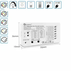 Gledopto 5i1 mini 5V/12V/24V controller Zigbee RGB+CCT
