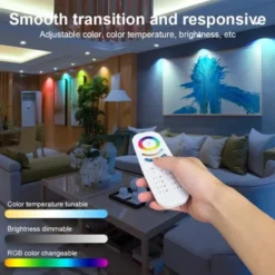 Gledopto RGB+CCT touch fjernbetjening, 8 zoner, batteri
