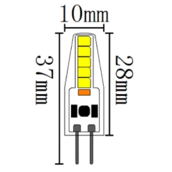 G4 LED-pære, 2W, dæmpbar, 12V-24V, 3000K, LEDlife SILI2