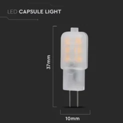 G4 LED spotlight, 1,1W, Samsung chip, 6500K, 12V DC (udgået)