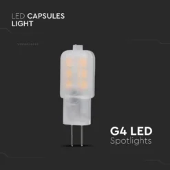 G4 LED spotlight, 1,1W, Samsung chip, 6500K, 12V DC (udgået)