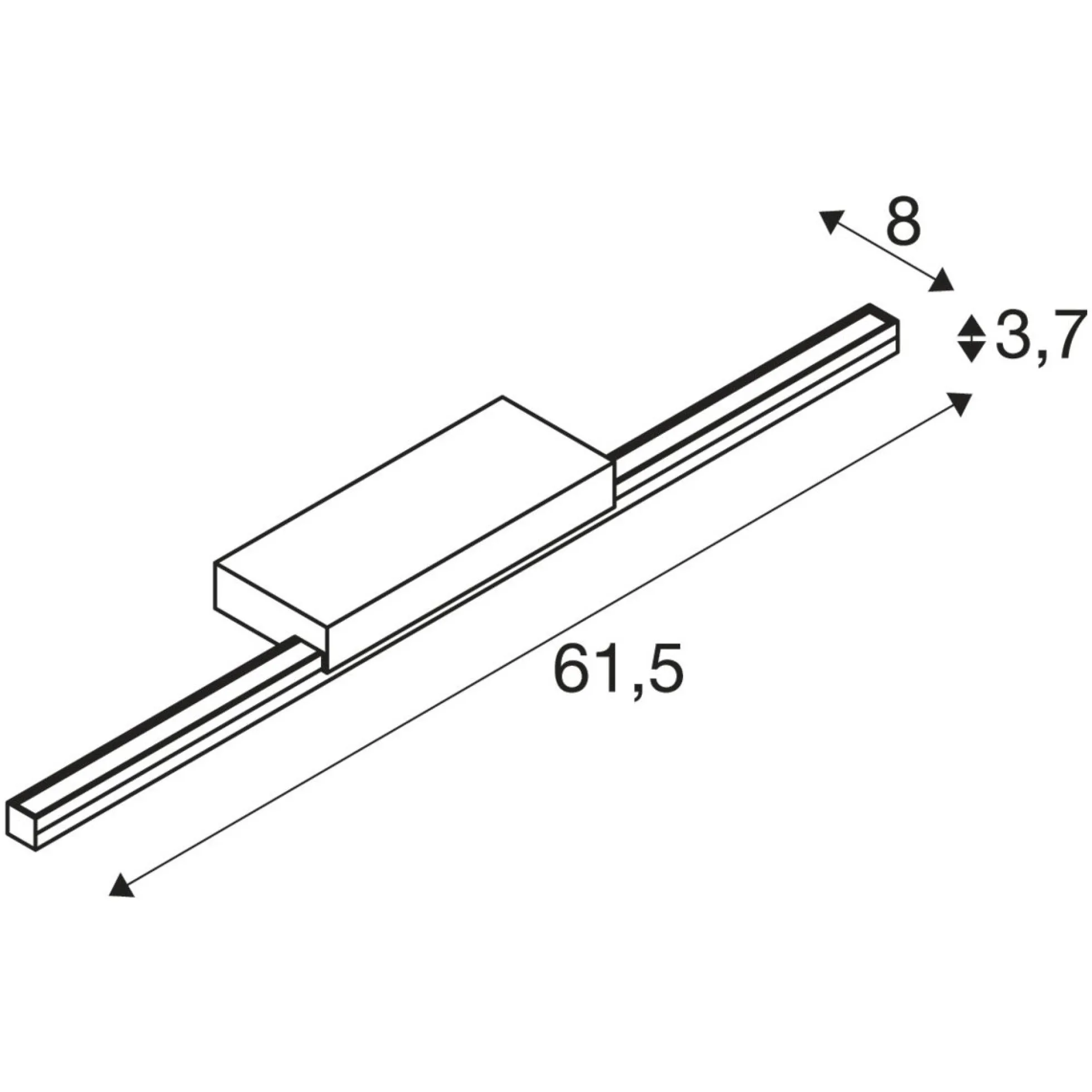 Glenos 60, LED spejllampe med CCT switch 3000/4000K, hvid - SLV
