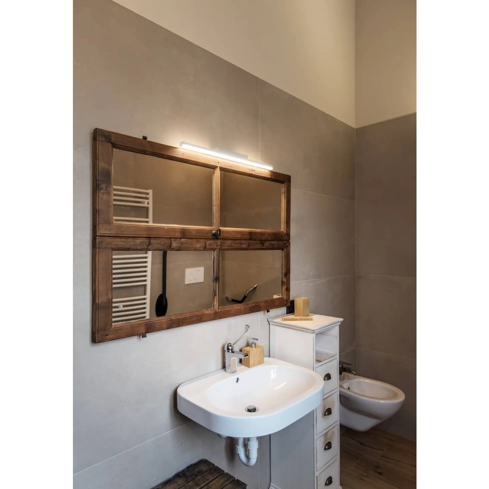 Glenos 60, LED spejllampe med CCT switch 3000/4000K, hvid - SLV