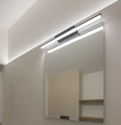GLENOS 60, LED spejllampe sort, CCT switch 3000/4000K