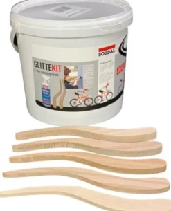 Glittekit i spand, 5 liters spand med låg inkl. 5 stk. fugepinde 6, 8, 10, 12, 15 mm