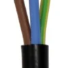 3G1,5 mm² Downlightkabel (flertrådet leder, varmebestandigt 90°, sort) - 100 meter rulle (restsalg)