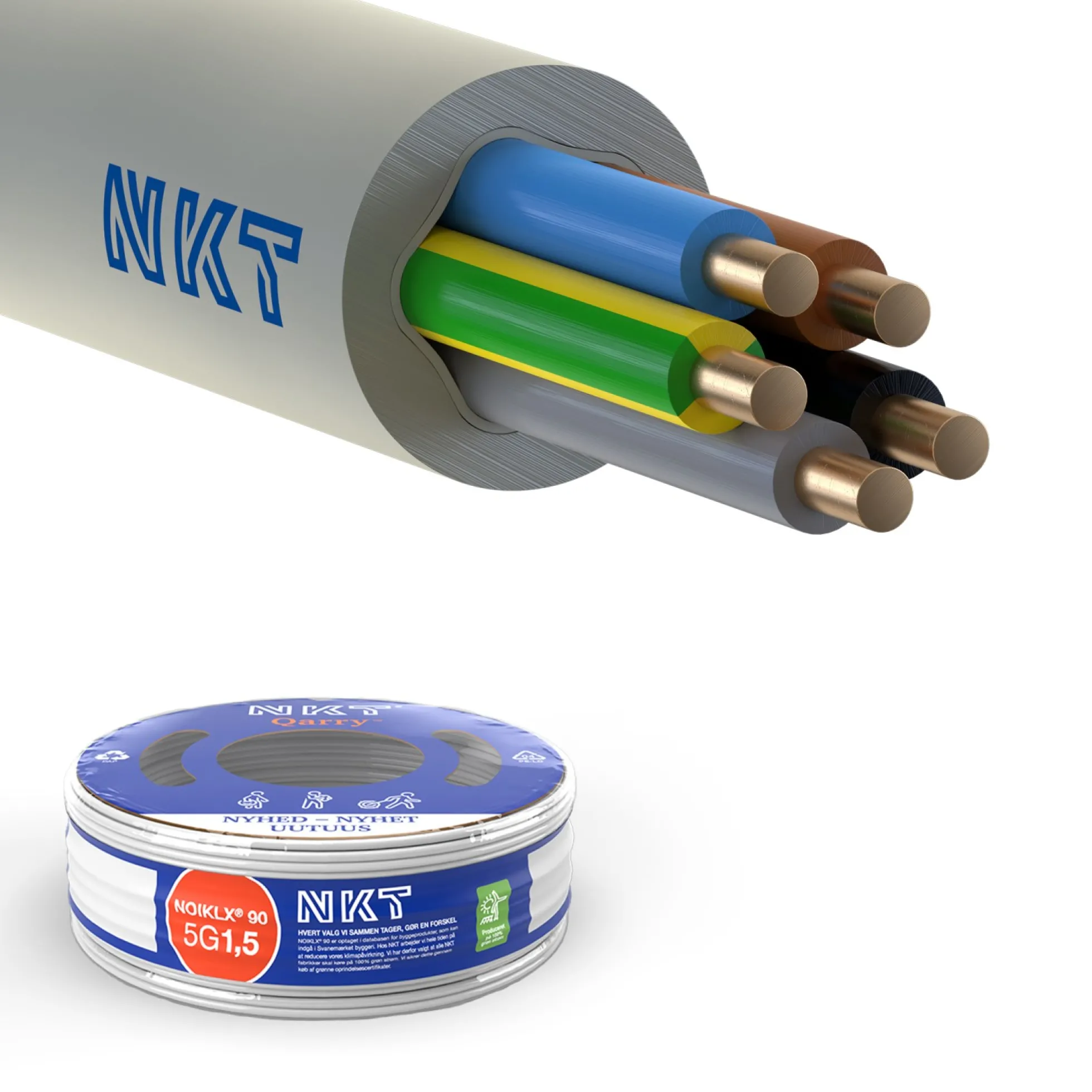 5G1,5 mm² Installationskabel halogenfri, NOIKLX® 90 – NKT