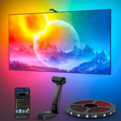 Govee Envisual TV Backlight T2, Dual Cameras, komplet TV-baggrundsbelysning, Bluetooth, WiFi
