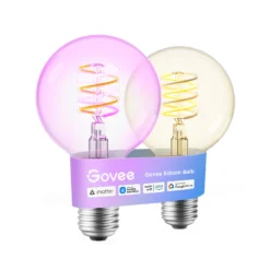 Govee E27 Smart Edison G80 Light Bulb, smart LED-globepære, 500 lm, dæmpbar, 2-pak