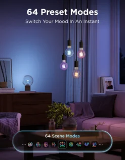 Govee E27 Smart Edison G80 Light Bulb, smart LED-globepære, 500 lm, dæmpbar