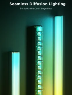 Govee Floor Lamp Pro med højtaler, RGBICWW, Bluetooth, WiFi, sort