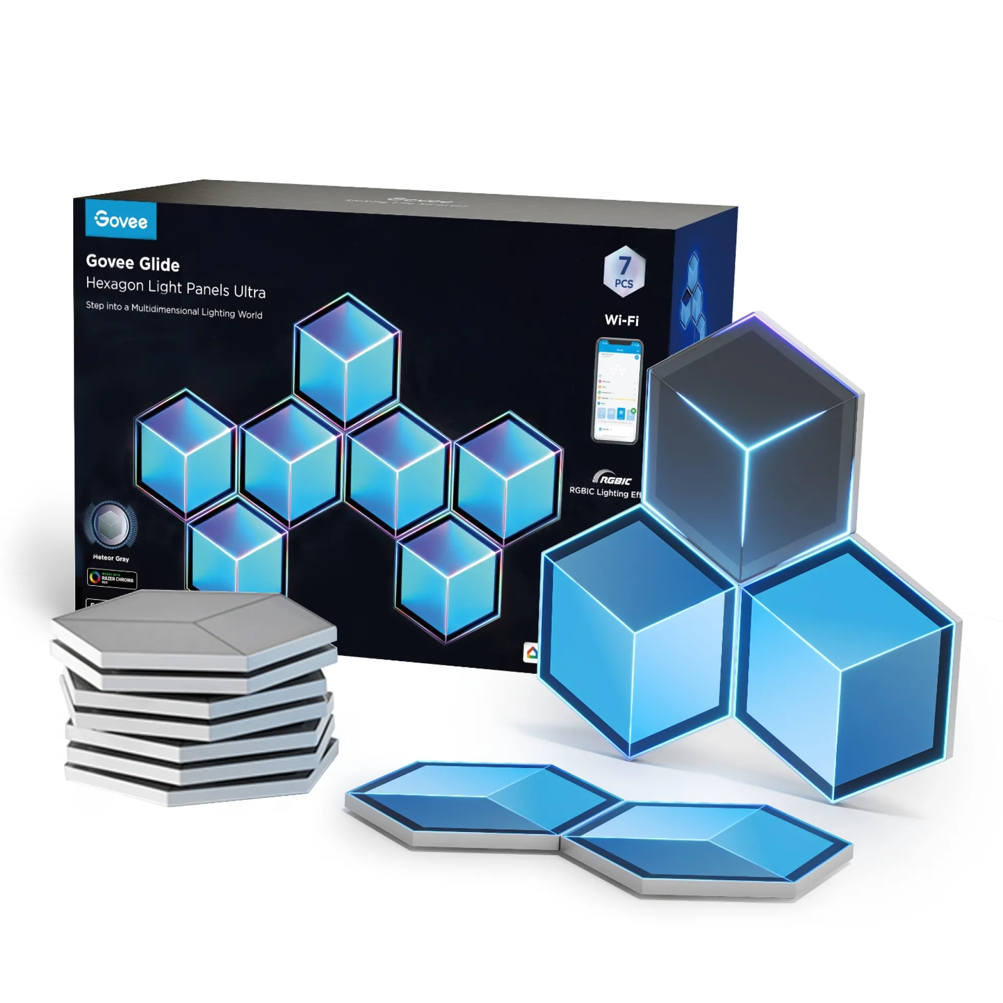 Govee Glide Hexagon Light Panels Ultra - 7-pak
