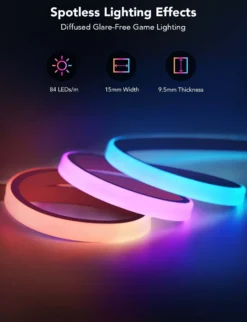 Govee Neon Gamling Light til gaming borde, RGBIC, Bluetooth, WiFi