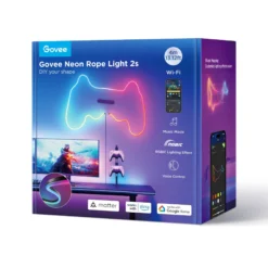 Govee Neon Rope Light 2, 4 meter, sort