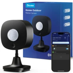Govee Outdoor Motion Sensor, udendørs bevægelsessensor, sort