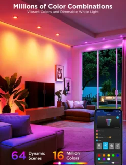 Govee Smart GU10, 400lm, RGBWW, Bluetooth, WiFi - 2-pak