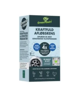 GreenSwirl kraftfuld afløbsrens, 2 doseringsposer à 233g