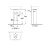 Grohe Bau Ceramic, søjle til håndvask, 708 mm, hvid