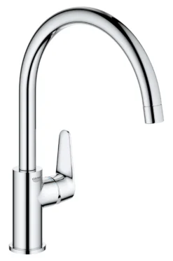 Grohe BauCurve køkkenarmatur, høj C-tud, krom