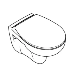 Grohe Bau væghængt toilet, inkl. soft close sæde, krom