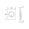 Grohe Betjeningsplade Novo Cosmopolitan, 116x144 mm, krom