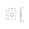 Grohe Betjeningsplade Start pneu, 2 skyl, sort