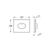Grohe Betjeningsplade WC Skate Air 1-vol, vandret, 156 x 197 mm, ABS plast, krom