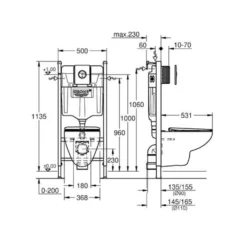 Grohe Cisterne Solido 5in1, 1, 13 m installationshøjde, alpinhvid