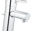 Grohe Concetto håndvaskarmatur, 1-grebs, S-Size, løftestang med bundventil, krom