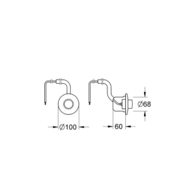 Grohe Dal pneumatisk trykknap, 1, 5 meter, krom