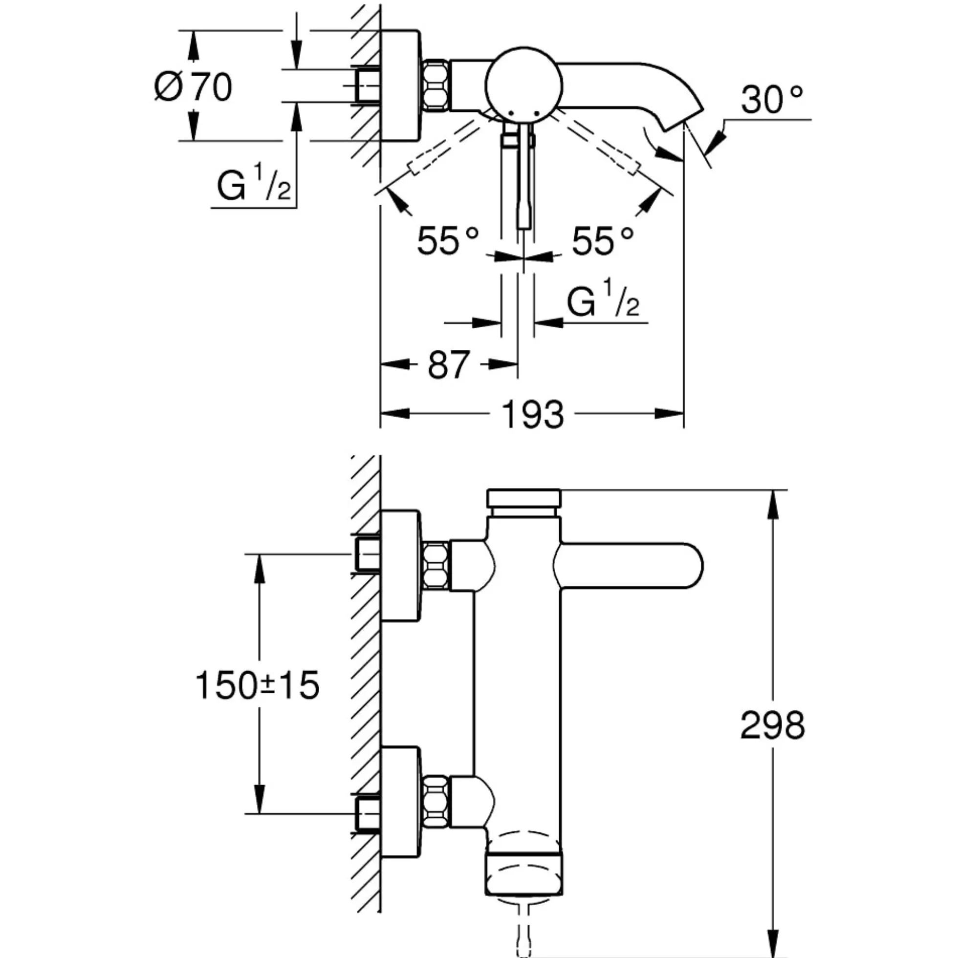 Grohe Essence 1-grebs kar- og brusearmatur