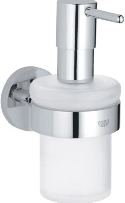 Grohe Essentials sæbedispenser med holder, blank overflade