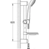 Grohe Euphoria Massage 110 mm brusestangsæt, 620mm brusetang, krom
