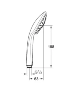 Grohe Euphoria Massage 110 mm håndbruser, krom