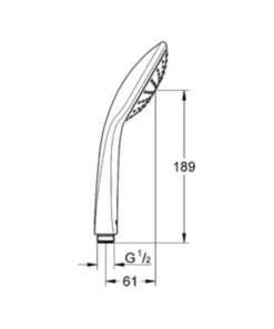 Grohe Euphoria Mono 110 mm håndbruser, krom