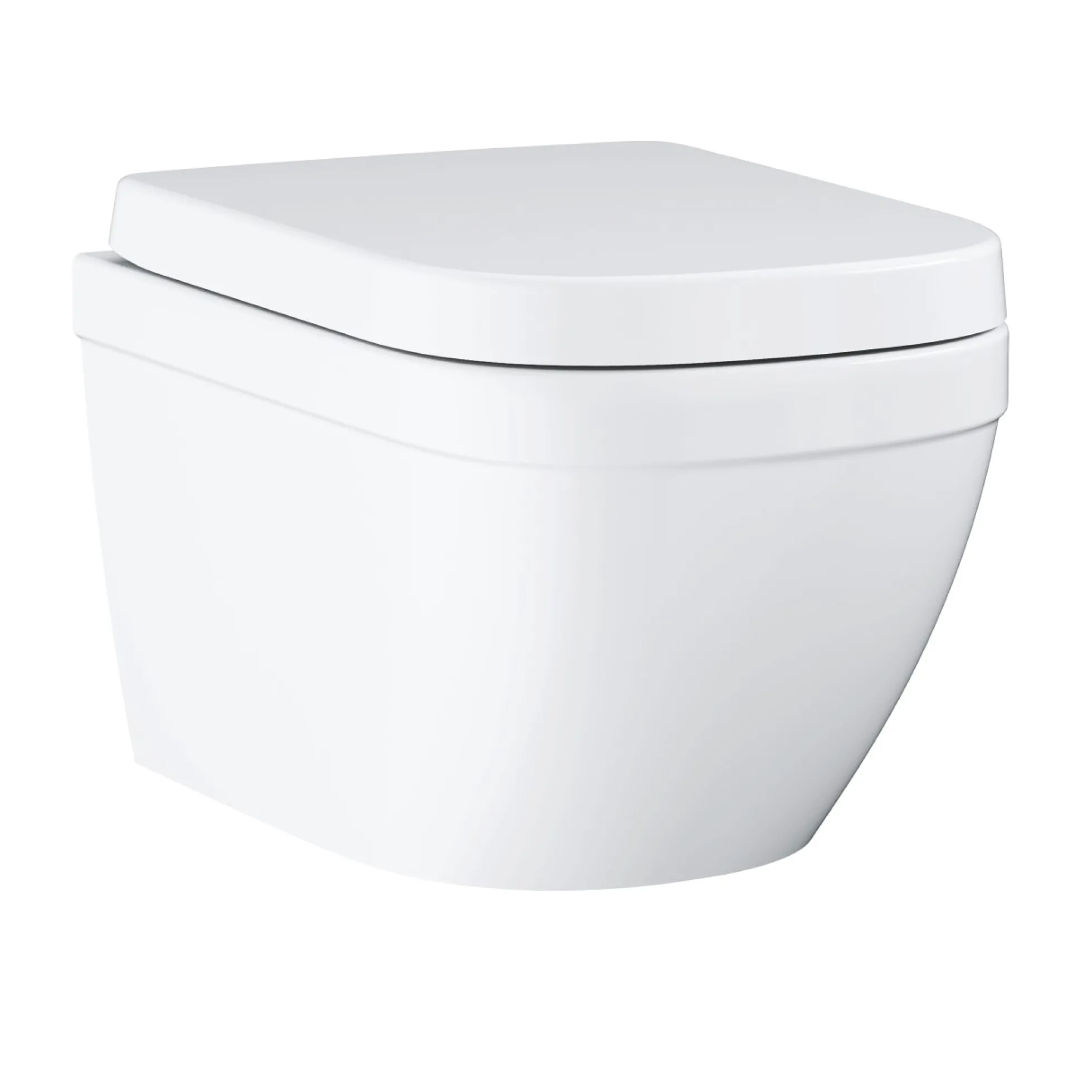 Grohe Euro toiletpakke inkl. Rapid cisterne 113 cm, trykplade, Euro væghængt toilet + SoftClose toiletsæde samt tilbehør