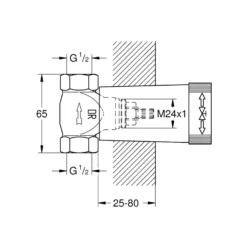 Grohe Indbygningsventil 1/2", krom