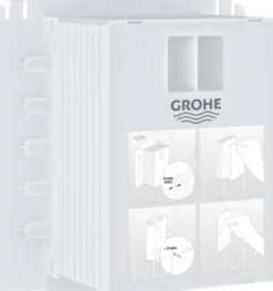 Grohe Inspektionsskaft til små trykplader, forkromet, hvid