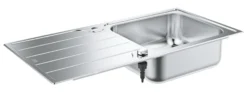 Grohe K500 Køkkenvask, nedfæld/planlim, 965 x 500 mm, rustfrit stål