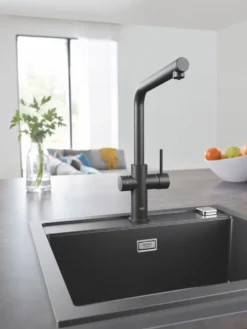 Grohe K700, kompositvask, sort