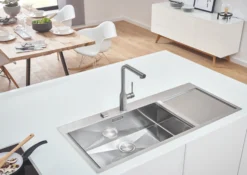 Grohe K1000, rustfri stålvask, nedfældet/planlimet, 1160x520mm